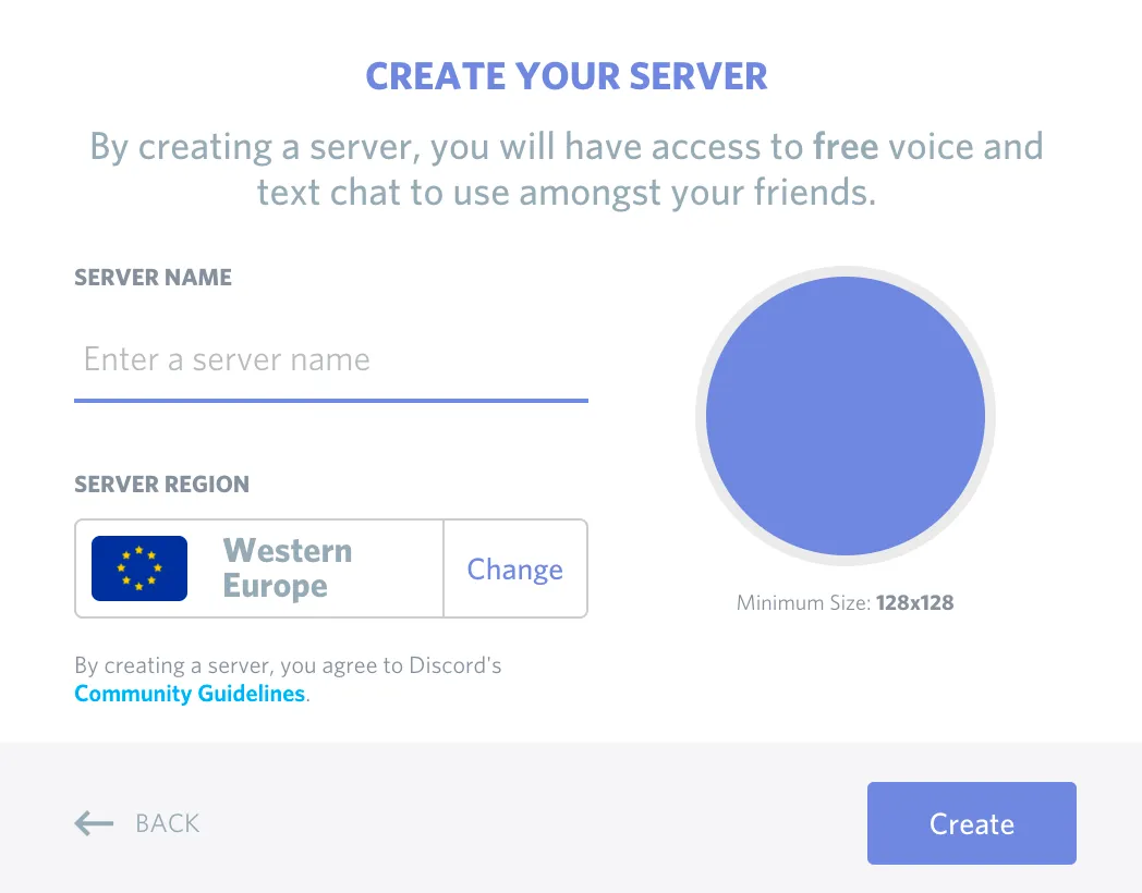 Create a server - step 3