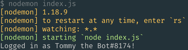 Testing our bot - step 1